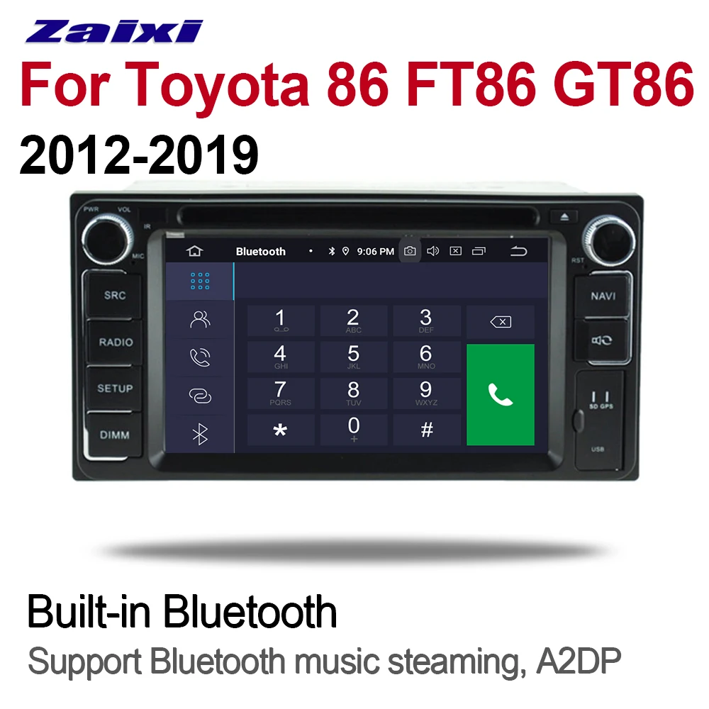 ZaiXi для Toyota 86 FT86 GT86 2012 ~ 2019 2 DIN Автомобильный Android 9 GPS навигация Мультимедийная
