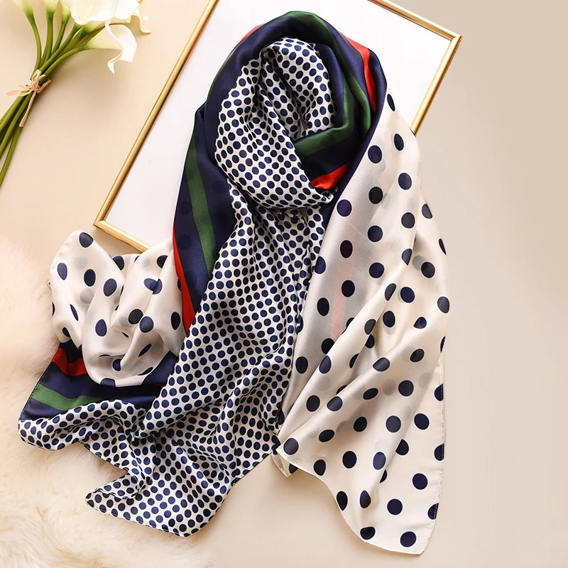 2020 роскошный брендовый Летний Шелковый шарф женские Модные Качественные мягкие