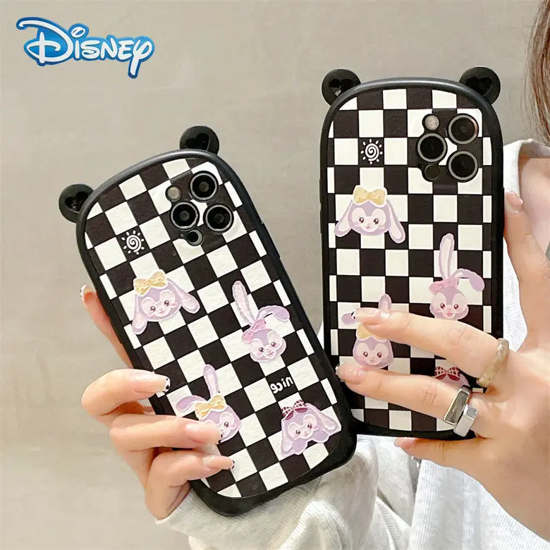 

Disney StellaLou Cartoon Leather Mobile Phone Case for iPhone 13 12 11 Pro Max Mini XR XS Plus Cute Cellphone Case Back Covers