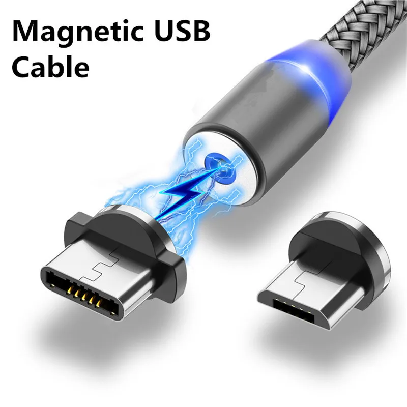 Мобильный телефон с быстрой зарядкой магнитный USB кабель светодиодный для iphone