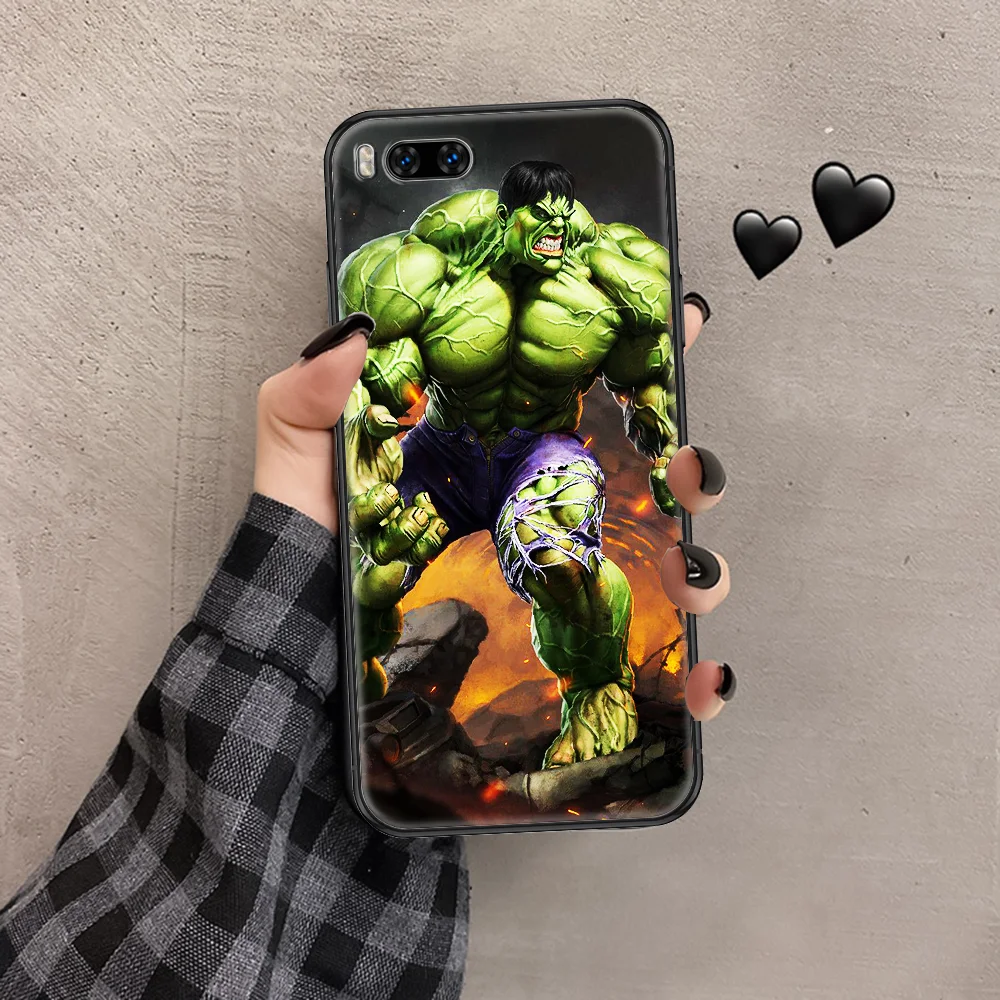 

Super Hero Green HulkS Phone case For Xiaomi Mi Max Note 3 A2 A3 8 9 9T 10 Lite Pro Ultra black pretty hoesjes soft coque luxury