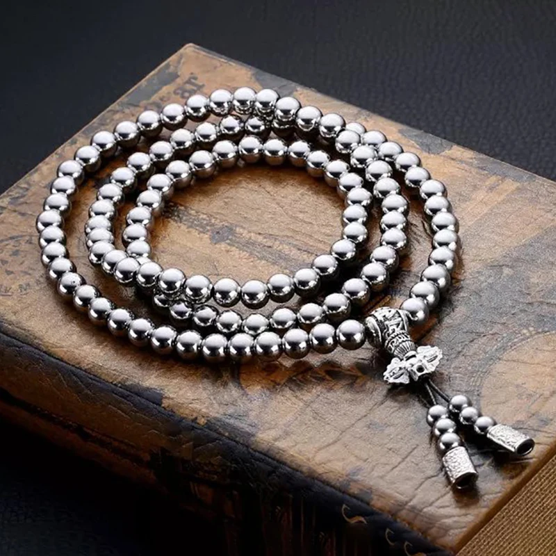 Тактическая цепь для самообороны на открытом воздухе ожерелье браслет 108 Будды
