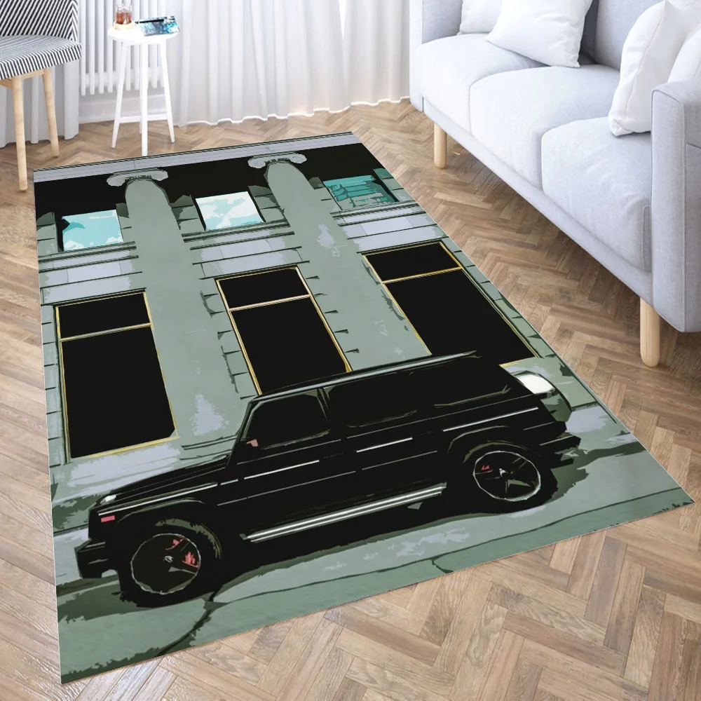 

G wagon Classical car Art 3D Printing Room Bedroom Anti-Slip Plush Floor Mats Home Fashion Carpet Rugs New Dropshipping