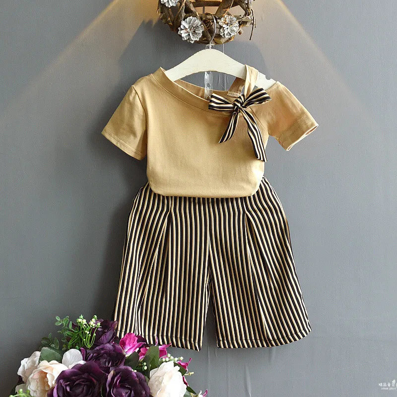 

girls boutique outfits Girls T-shirt + wide leg pants suit girls outfits toddler girl boutique kids clothing fashion clothes