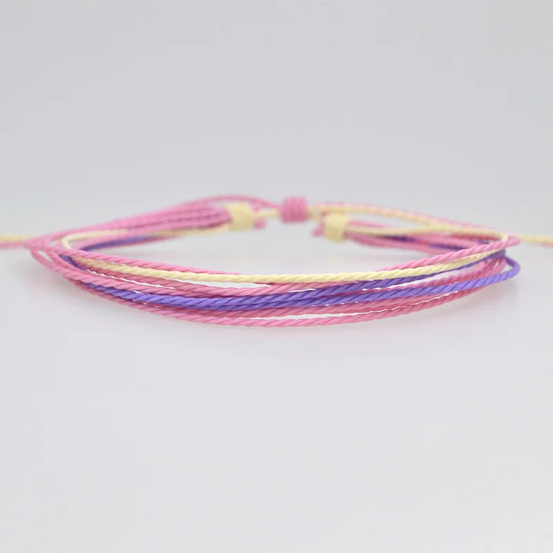 23 Colors Bohemian Handmade Multi-layer Color Lucky Cotton Rope Waterproof Bracelet Female Sunshine Beach Surfing Jewelry Gift images - 6