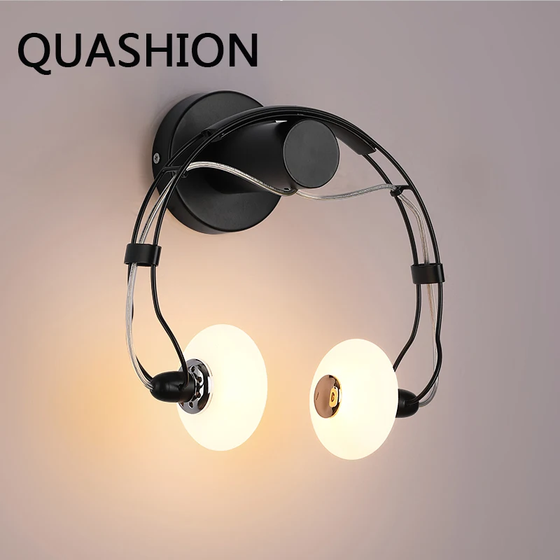 

Creative Wall Lamp Earphone Style Lights LED Acrylic Children's Room Decors Sconces Personality Wall Light for Home Decorations