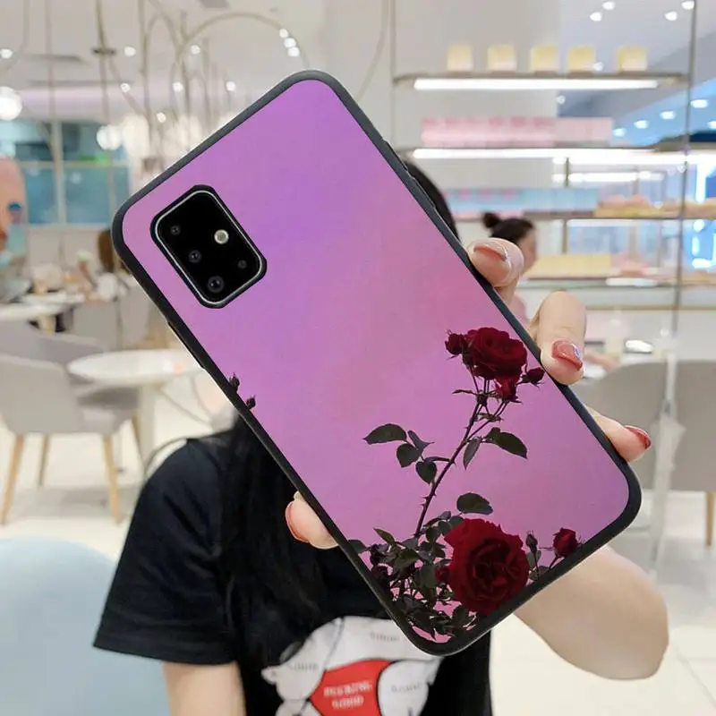 

Rose Flowers Phone Case For Samsung S5 S6 S7 S8 S9 S10 S20 S21 Edge Plus E Fe Lite Fundas Cover