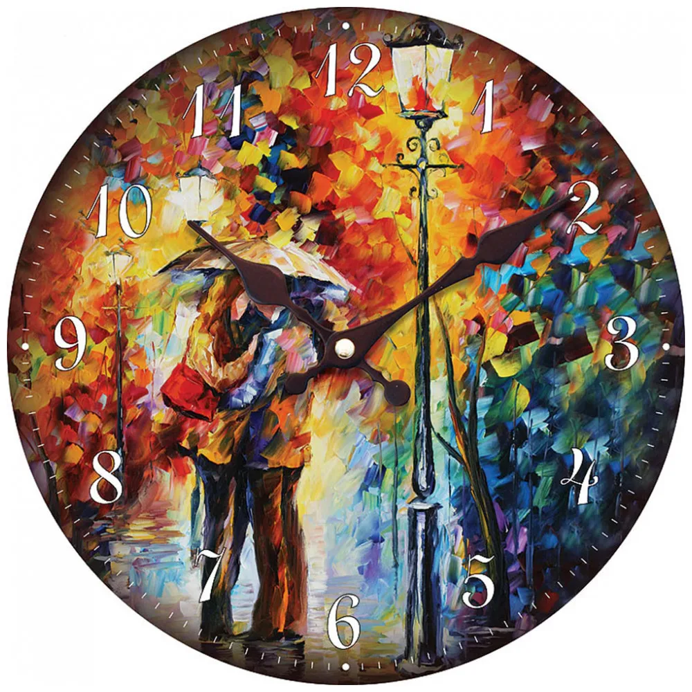 Часы настенные Белоснежка &quotПоцелуй под дождем&quot диаметр 34 см - купить по