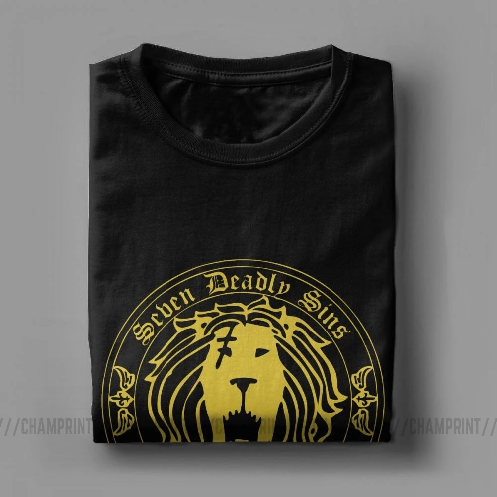 Мужские Винтажные Футболки с коротким рукавом и круглым вырезом The Seven Deadly Sins