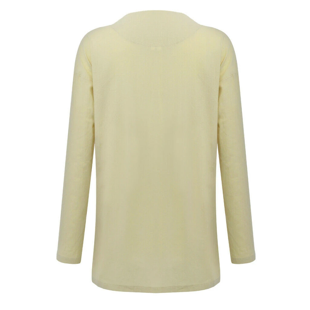 

Autumn Women Lady Long Sleeve Slim Blazer Outwear Cotton Linen Female OL Coat Work Formal Suit Loose Outerwear Plus Size 2019