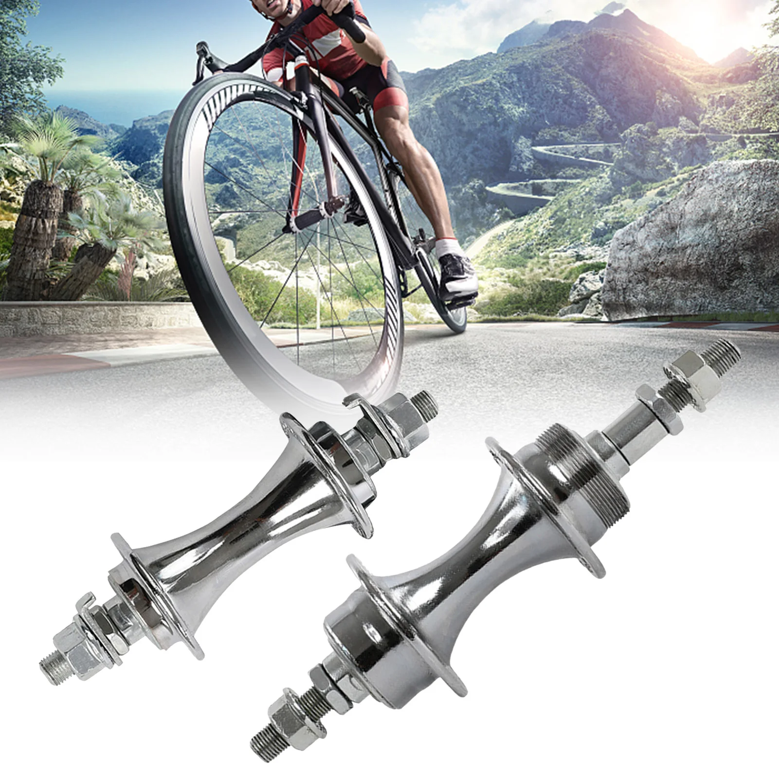 

Black Silver Aluminium Alloy Quick Release MTB Bike Disc Hub Set Spoke Front Rear Moutain Road Bicycle Hubs Dropship