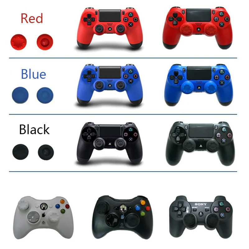 4 шт./компл. Мягкие силиконовые колпачки для джойстика PS4/PS3/PS5/Xbox360/Xbox One/Switch
