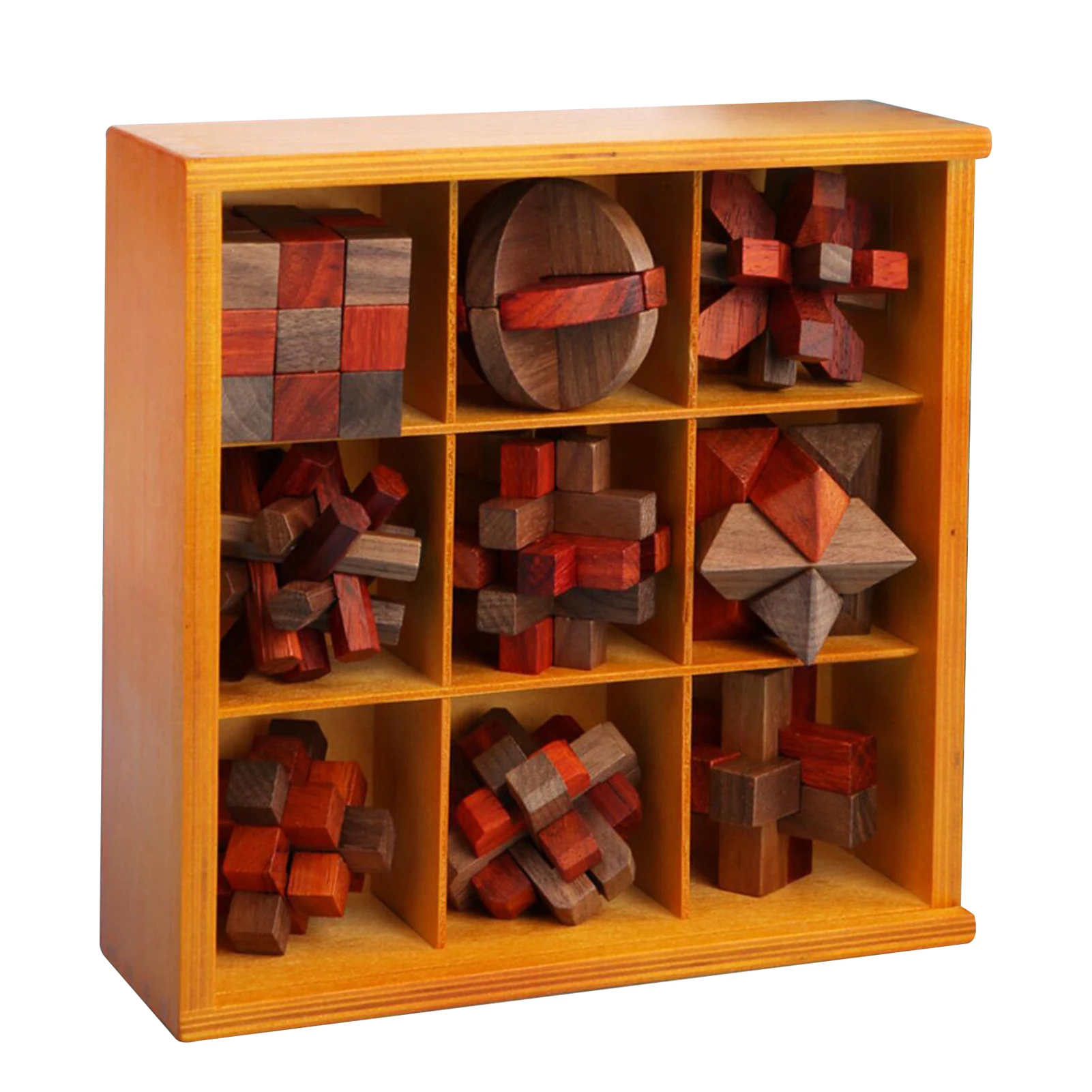 

9 шт/набор 3D деревянная головоломка, куб, логические Kongming блокировки Лю Бан замок IQ Тесты игрушки головоломки игрушки для взрослых и детей