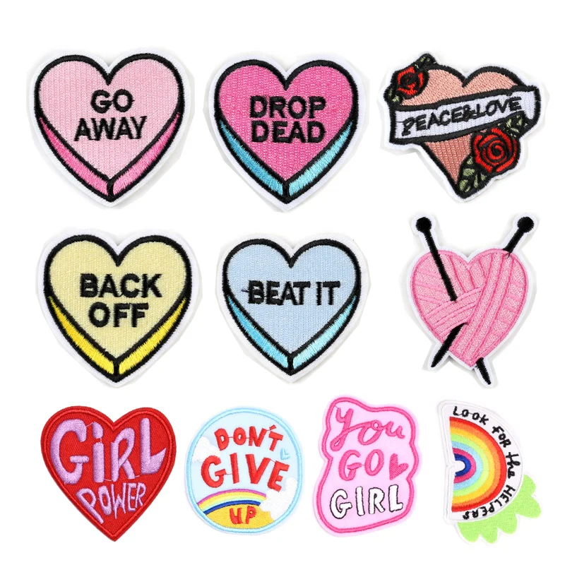 Нашивки с надписью Back Off Go Away нашивки для одежды феминизма освобождения утюгом