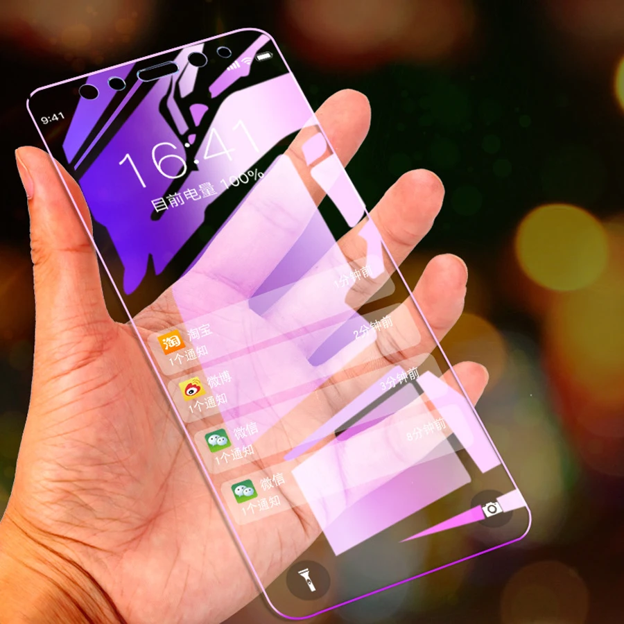 Для xiaomi Mi 8 8Se 9 T 9Se Redmi Note 7 Pro Lite Max3 Violet защита для экрана из закаленного стекла с