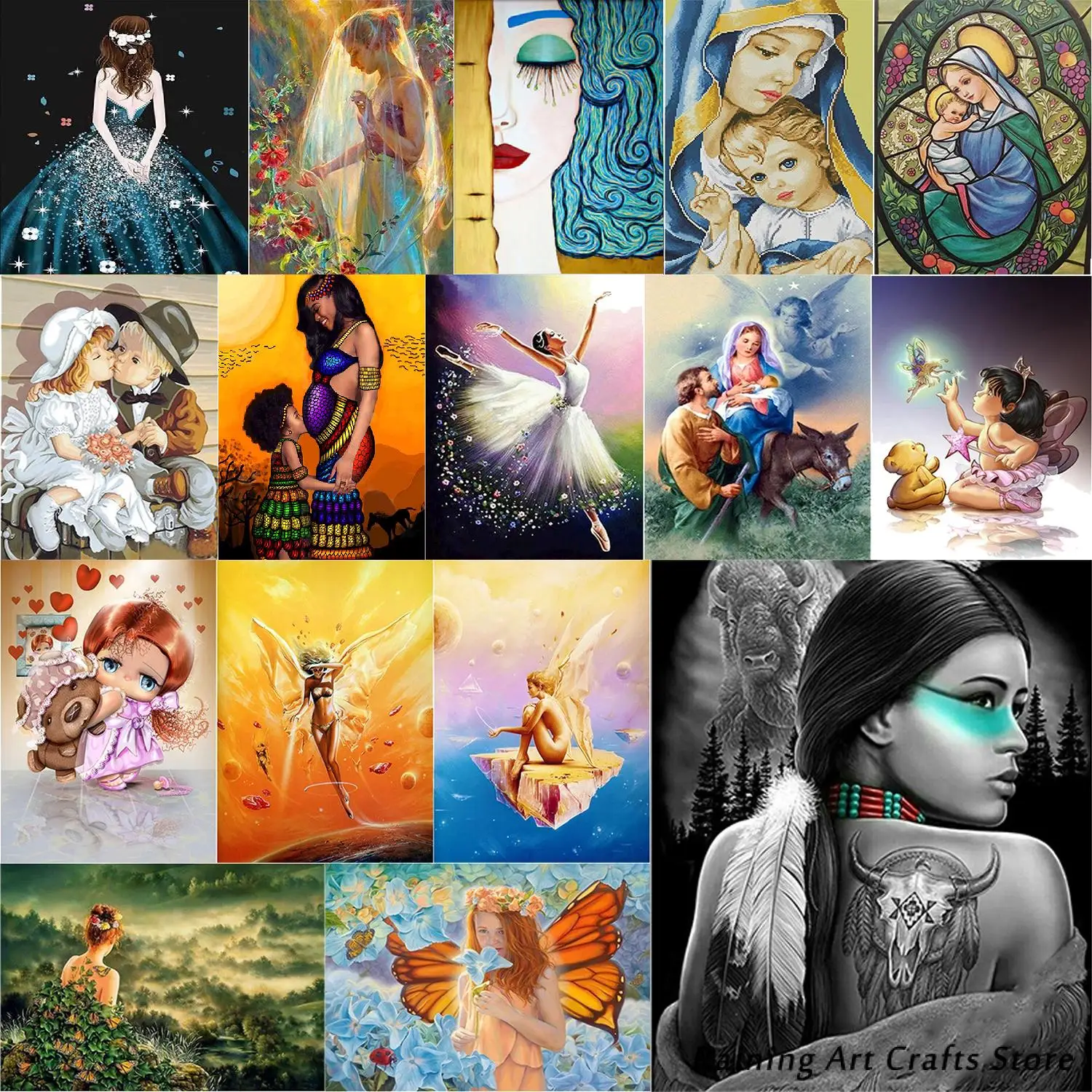 

5D Diy Diamond Painting Abstract Figures Embroidery Full Round Square Drill Cross Stitch Kits Mosaic Picture Handmade Home Decor