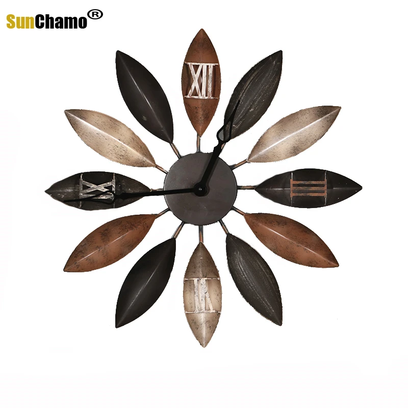68 cm Iron Wall Clock American Country Retro Industrial Wind Bar Cafe Decoration Color Wall-mounted Creative Home Decor Crafts | Дом и сад