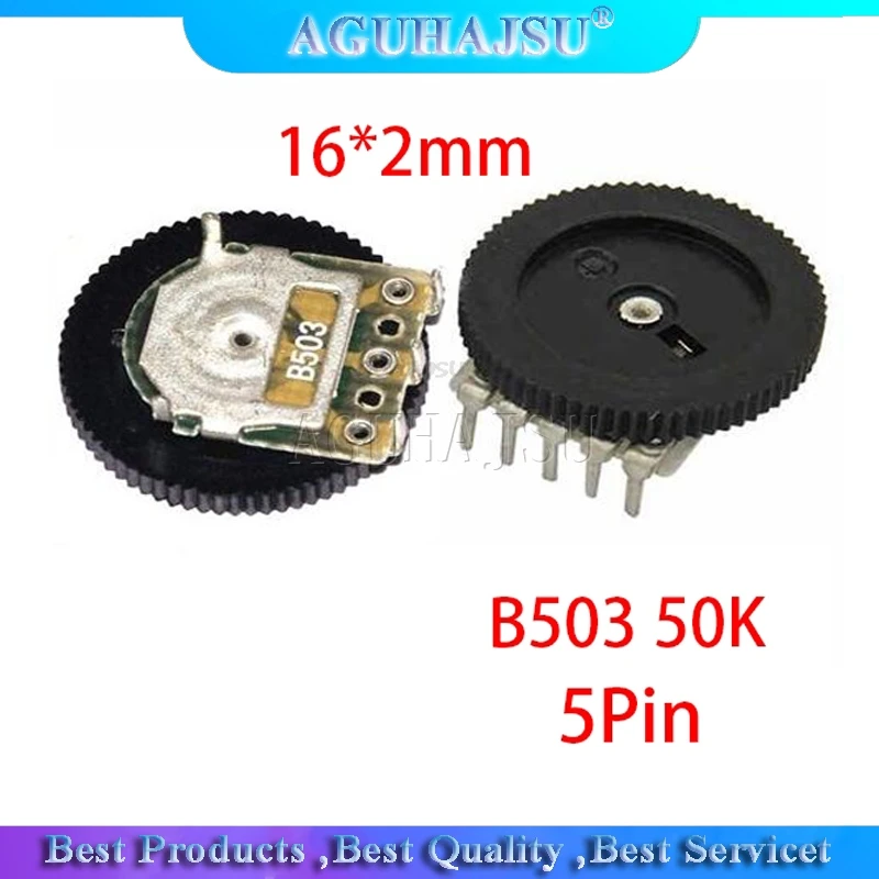 10 шт. двойной механизм настройки потенциометра B503 50K 5Pin 16*2 мм
