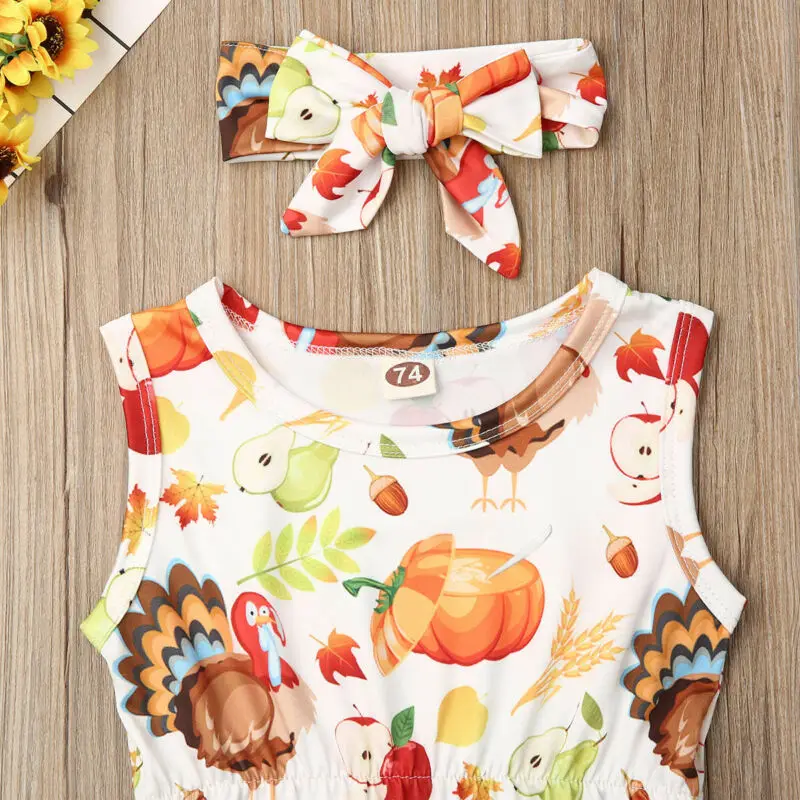 Милый комплект детской одежды для девочек на Хэллоуин одежда без рукавов Турция