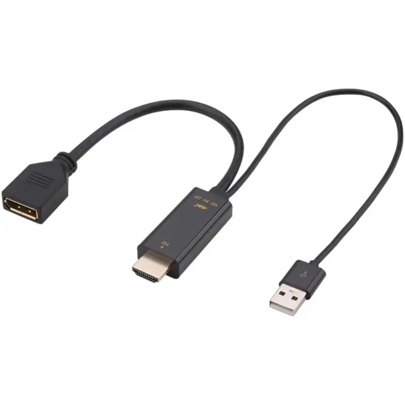 

1 шт. Новый HDMI-совместимый с DP конверсионной линией 4K * 60Hz HDMI-совместимый с DisplayPort с USB линией питания