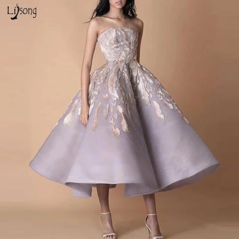 Женское бальное платье с кружевной аппликацией | Женская одежда