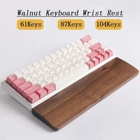 mechanical keyboard walnut wooden wrist rest support desk hand pad gamer wrist hand rest ergonomic comfortable for 61 68 87 keys