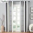 Topfinel Чистый полосатый узор тюль-шторы для спальни Тюль для кухни Занавески для гостиной дома декоративные еврапейский тюль на окна