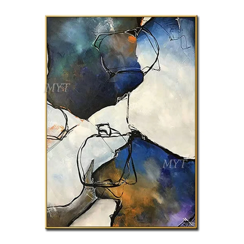 

100% Handmade Abstract Line Pictures Canvas Art Oil Painting Art For Home Decor Wall Pictures For Living Room Bedroom Home Decor
