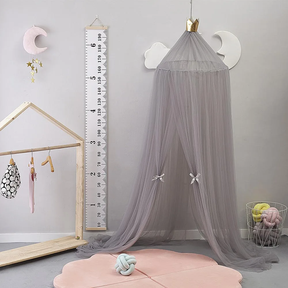 Большая занавеска для кровати Свадебный декор детской комнаты Обложка с короной