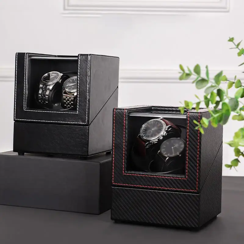 

USB Plug-in Three Mode PU Dual-position Watch Shaker Watch Display Storage Box Watch Shaker Winder Holder Watches Storing Box