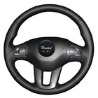 Чехол на руль 2011 2012 2013 2014 Kia Sportage 3 2010 Kia Ceed Cee 'd, Кожаная оплетка из микрофибры на руль
