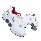 Деформируемые туфли для паркура, четыре колеса, для бега, роликовые коньки, для взрослых, детей, унисекс