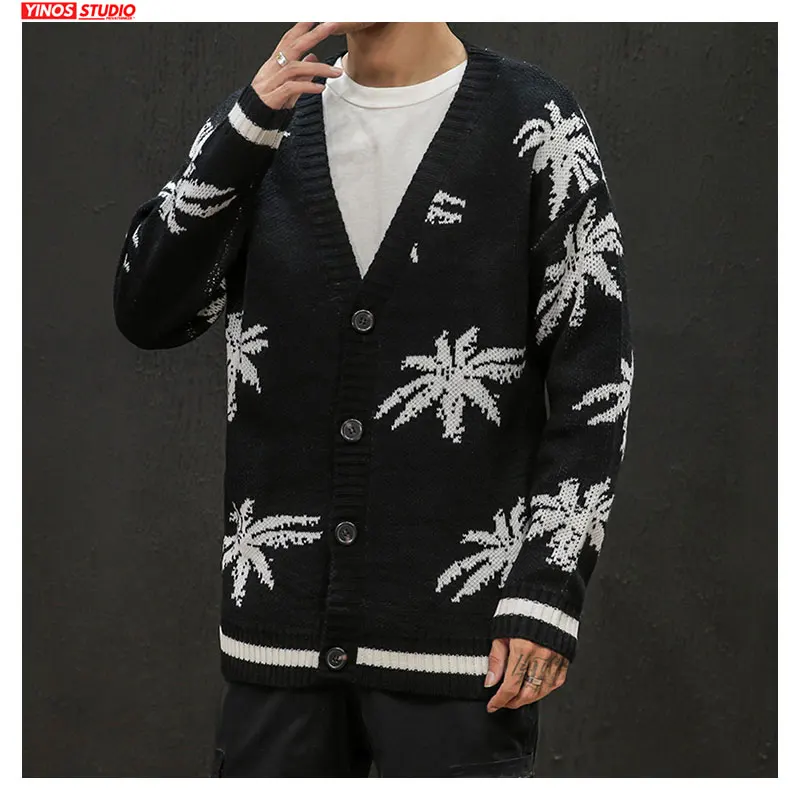 Дропшиппинг 2019 японский лист вышивка свитеры пальто Уличная Повседневная