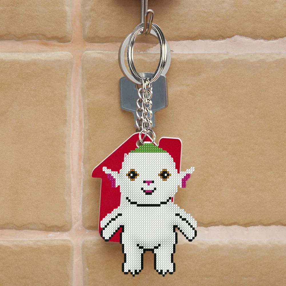 Брелок для ключей с изображением редиса Набор вышивки штампами бисером и