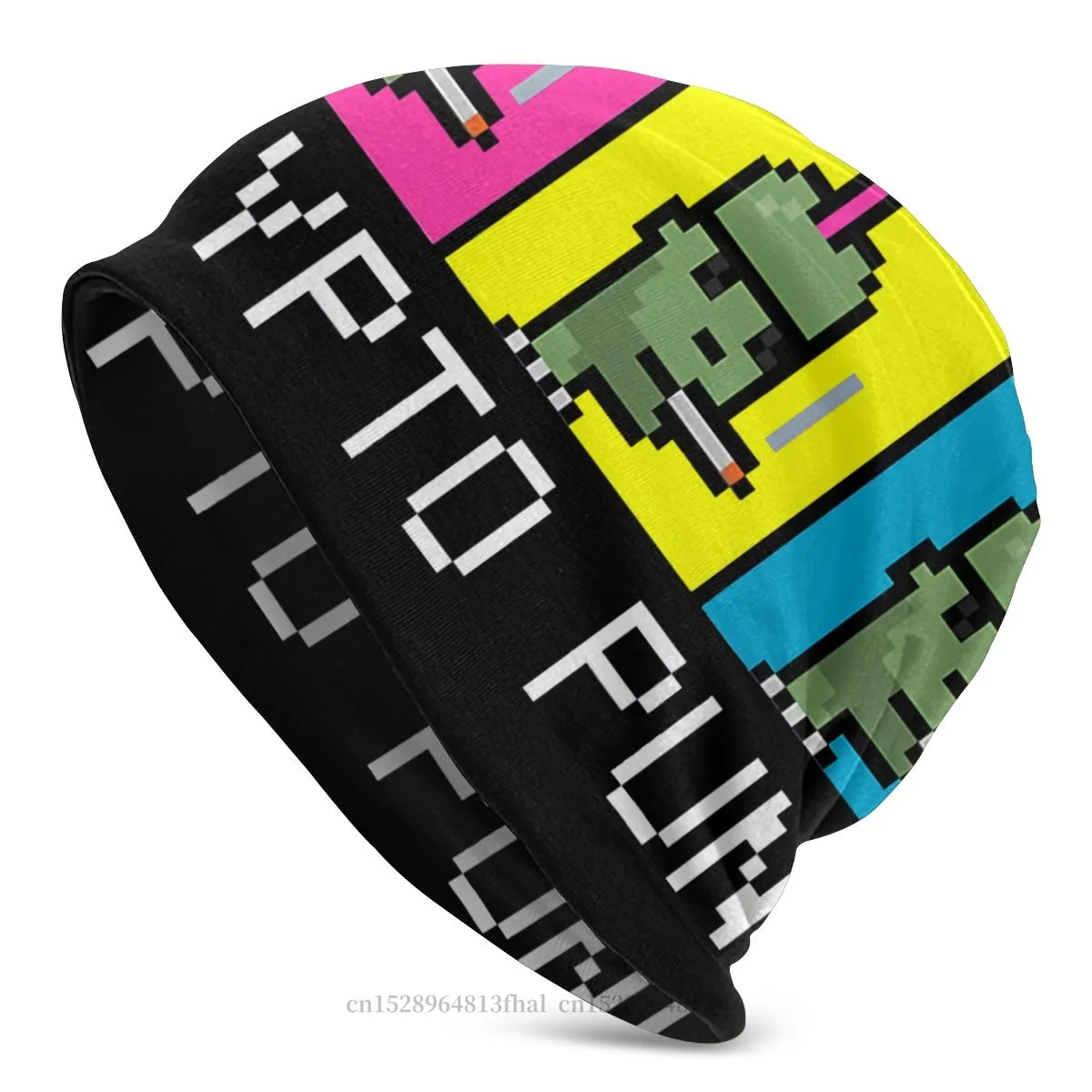 

Knitted Hat Crypto Pixel Punk Outdoor Beanie Caps For Men Women NFT Non Fungible Tokens Skullies Beanies Ski Caps Bonnet Hats