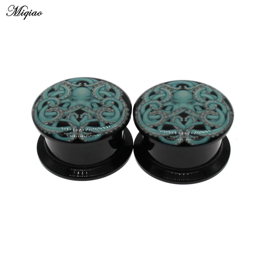 Miqiao 2 шт. Популярные Акриловые расширители для растягивания мочек ушей зеленого