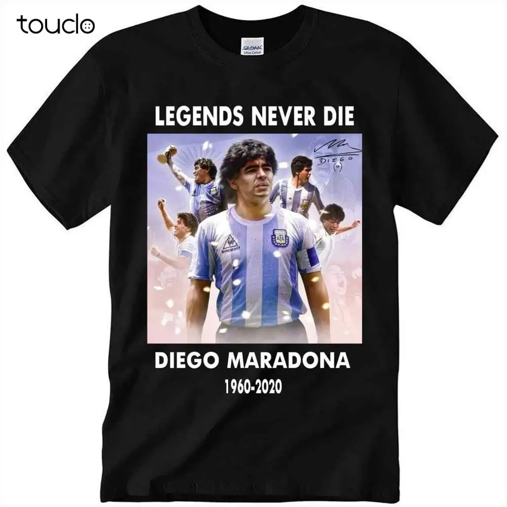 

New Rip Soccer T-Shirt Diego Maradona Argentina Football Legend Never Die Rest In Peace Unisex S-5Xl