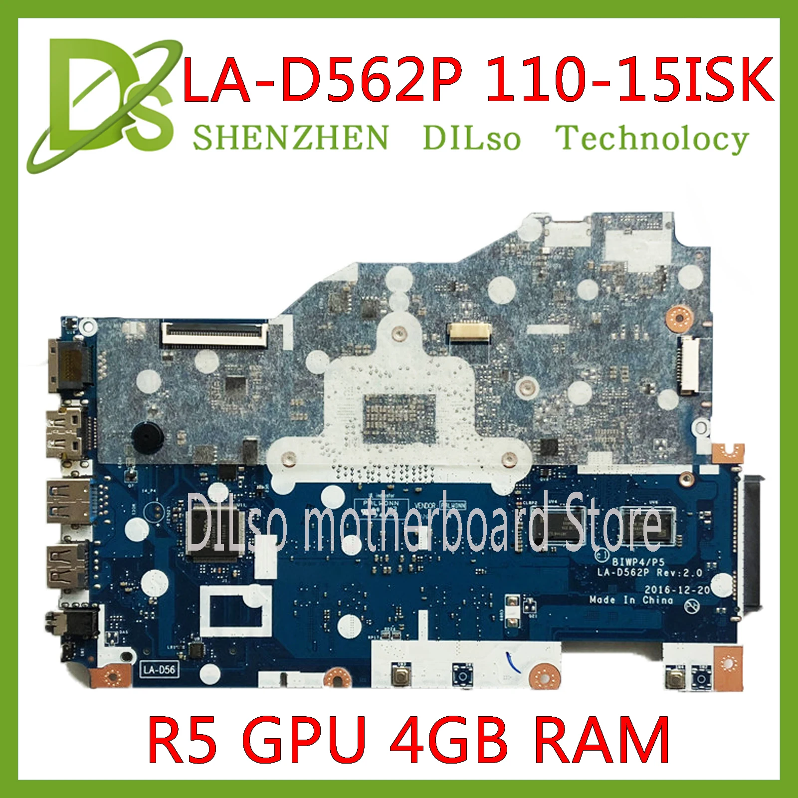 Verkauf KEFU 100-15ISK Mainboard Für Lenovo 110-15isk Laptop Motherboard I5 LA-D562P 4G Speicher R5 M430 2G GPU Test Arbeit 100% Original