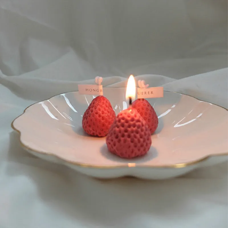 

Korean Mini Cute Candle Essential Oil Color Scent Creative Candle Girlfriend Birthday Gift Red 4pcs Kaarsen Home Decor EB50LZ