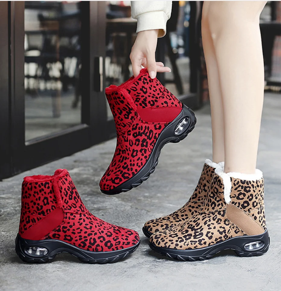

2021 Women platform Snow Boots suede Warm Plush Winter Ankle Boot Ladies casual snow Shoes Female Winter sneakers mujer botas