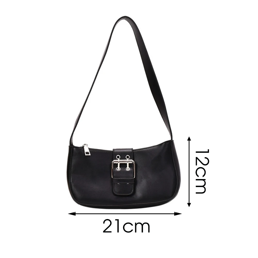 

Solid Color PU Leather Armpit Bag Small Shoulder Bags For Women 2020 Summer Baguette Shape Bag Fashion Travel Handbags and Purse