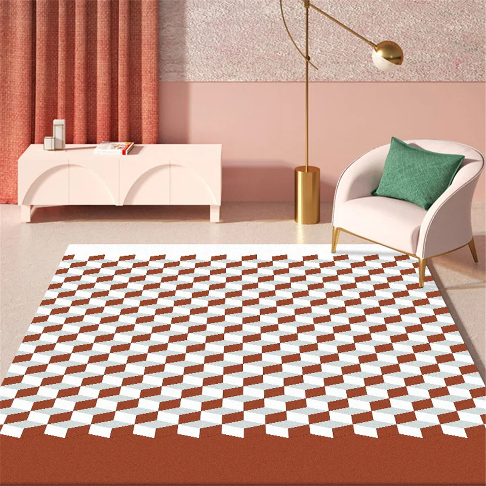 Ковер в скандинавском стиле объемный квадратный напольный ковер с рисунком Куба