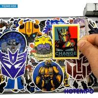 50pcs anime transformed robots car man phone laptop guitar stickers for kids toys stationery notebook luggage motorcycle sticker