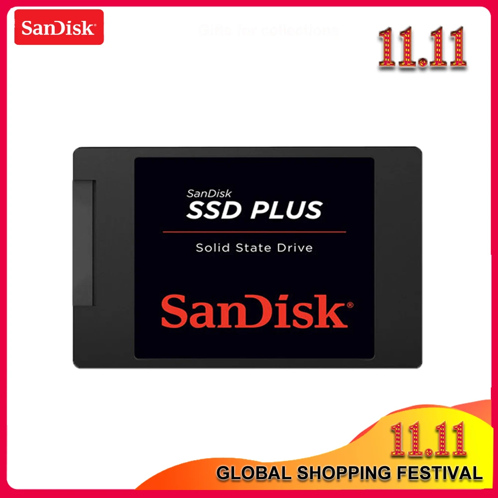Оригинальный твердотельный накопитель Sandisk SSD PLUS 120 ГБ 240 SATA 3 2 5 дюйма внутренний