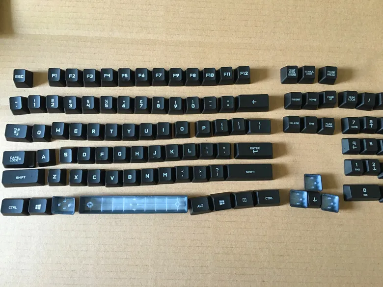 Оригинальный Logitech G810 игровая колпачки для клавиш Прозрачный ключ шапки 108 |