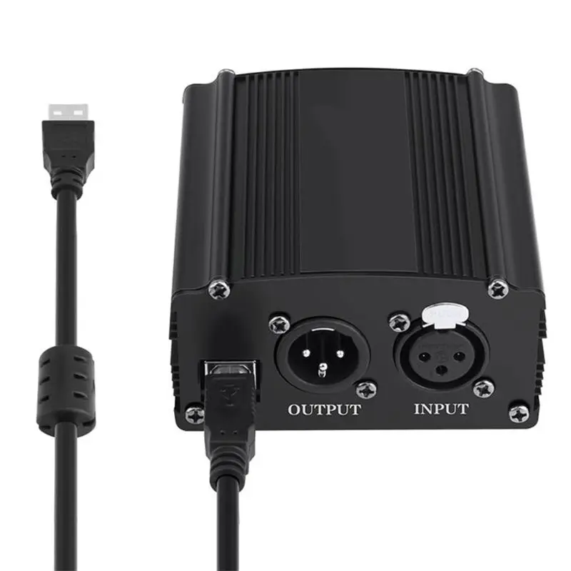 

Portable 1 Channel 48V USB Phantom Power USB Cable XLR 3Pin Microphone Cable for Any Condenser Microphones Accessories