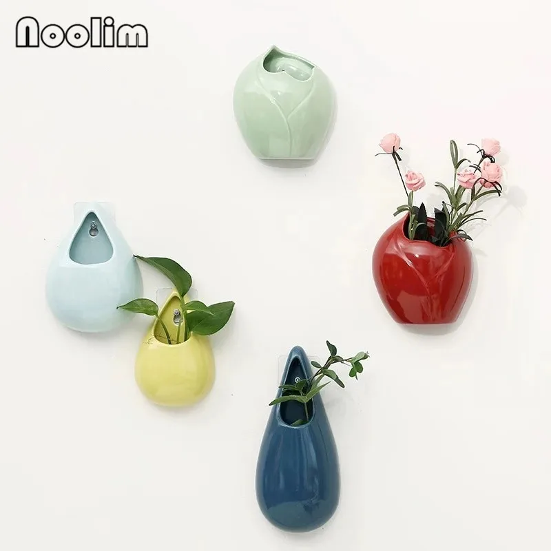 Скандинавские настенные Небольшие Вазы цветочный горшок креативные подвесные