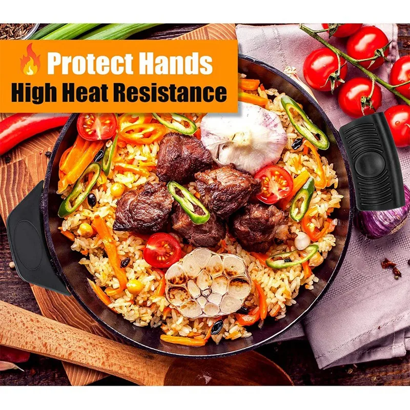 Крышка для ручки из чугуна крышки ручек кастрюли 6 шт. термостойкие силиконовые