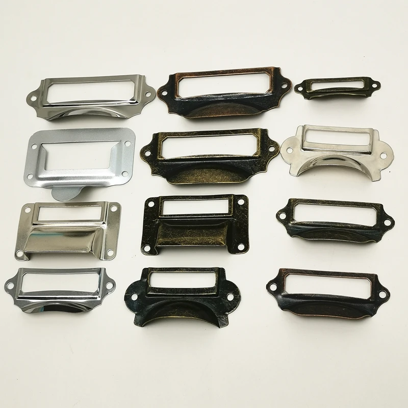 5 шт./лот античная латунь красная бронза металлическая ручка для этикеток