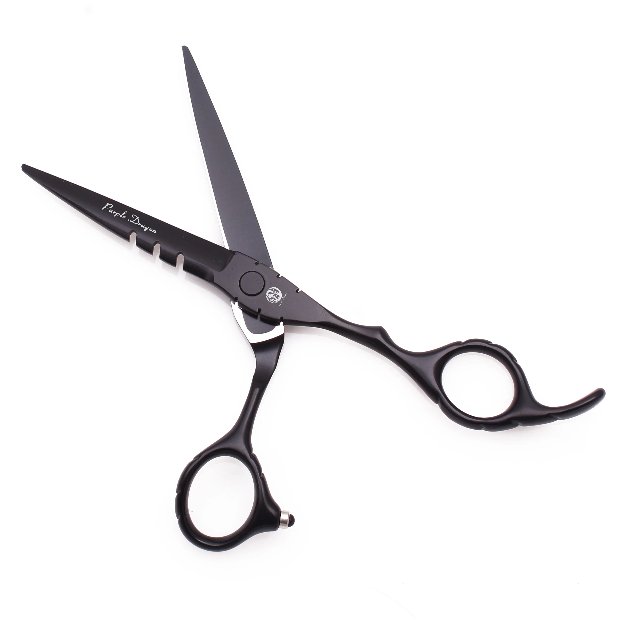 

Hair Scissors 6" Stainless Purple Dragon Hair Thinning Shears Stylist Cutting Scissors Haircut Scissors Barber Shop Black Z1010